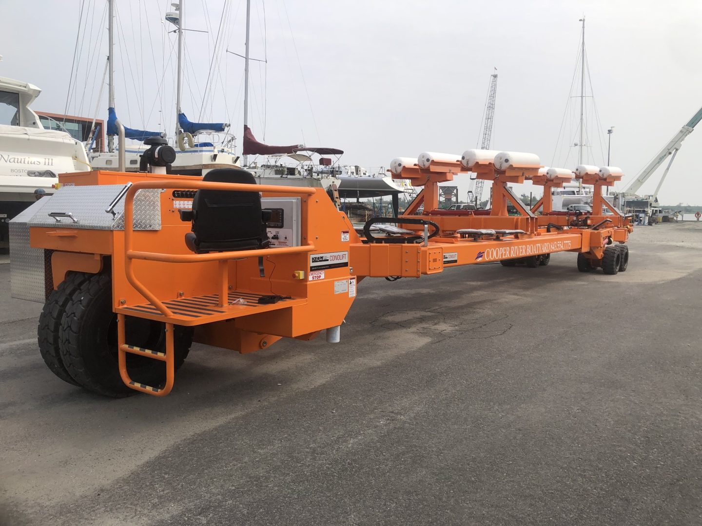 Conolift SP-50 - Hydraulic Trailer with Catamaran Bunks